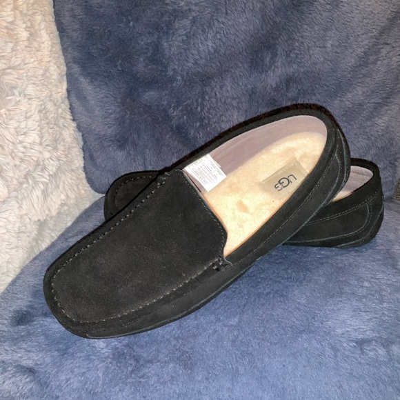 UGG Alder Faux Shearling Lined Suede Slipper (Men) main image 12